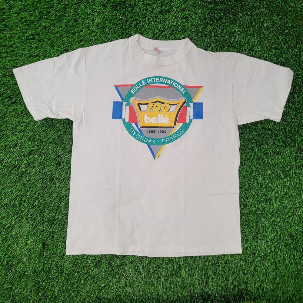 Vintage 1988 Bolle International Anniversary Shirt Medium 21x25 USA
